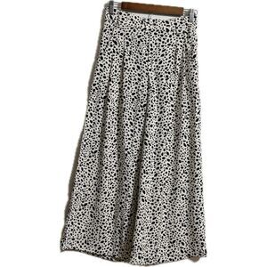 Zara wide-leg black/white polkadot trouser pants with pockets